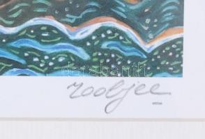 Pjeroo Roobjee (1945-): Superbaby. Nyomat, papír. Jelzett. Számozott (292/390). Üvegezett keretben. ...