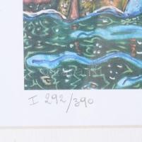 Pjeroo Roobjee (1945-): Superbaby. Nyomat, papír. Jelzett. Számozott (292/390). Üvegezett keretben. ...