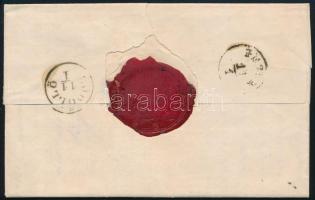 1863 15kr világosbarna bélyeg levélen, "NAGY KIKINDA" - "GÖDÖLLŐ" (25.000)