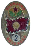 1970-1980 k. "Élenjáró Növendék - 2. osztály" rátétes, műgyantás bronz Magyar Néphadsereg sapkajelvény (41x26mm) T:XF
