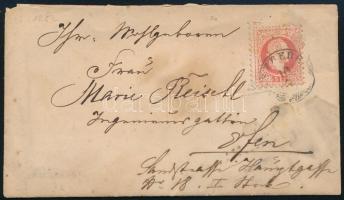 1867 5kr levélen "JÁSZBERÉNY"