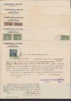 1931-1933 6 db ügyvédi meghatalmazás klf okmánybélyegekkel Somogy-Csurgó