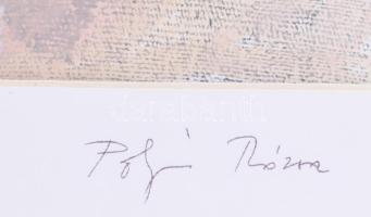 Polgár Rózsa (1936-2014): Az anyag mozgása. Tempera, papír. Jelzett. Plexiüvegezett alumíniumkeretbe...