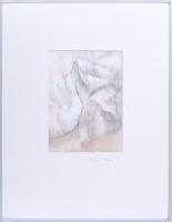 Polgár Rózsa (1936-2014): Az anyag mozgása. Tempera, papír. Jelzett. Plexiüvegezett alumíniumkeretbe...