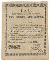 1849. Eger 1kr utalvány, "3043" sorszámmal T:F Adamo EGE-1.1