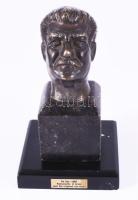 Sztálin bronz fejszobra. Márvány talapzaton. 13,5 cm