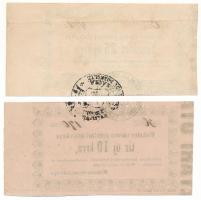 1860. Miskolc 10kr "Miskolcz város utalványa" bélyegzéssel, "12" után nincs pont...