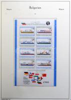 Európa motívum előnyomott albumrész, benne kevés bélyeg, kisív és blokk, Schaubek rugós borítóban