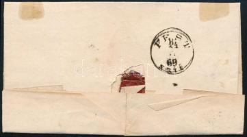 1869 5kr levélen, alul és a jobb oldalon ollóval vágva, "TISZA-ROFF" (Gudlin 400 pont) - &...