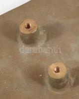 Maksai-Gaál család bronz nemesi címere, felfogatópontokkal, 15x14 cm