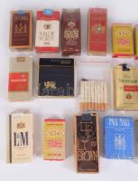18 doboz nagyrészt bontatlan cigaretta, érdekes darabokkal