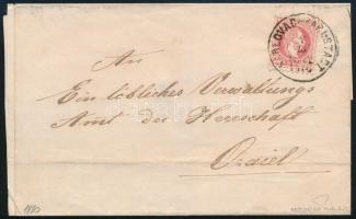 1870 5kr levélen, "KARLOVAC - KARL-STADT / VEC." Sign: Ferchenbauer