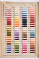 cca 1910 DMC Cartede Couleurs pour Cotons brillants. Coton perlé, Mouliné spécieal, Broder spécial, ...