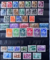 Vegyes magyar és külföldi tétel benne postatiszta jobb magyarokkal 32 fekete lapos A4-es Schaubek be...