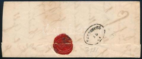 1862 15kr levélen, "KASCHAU" - "PRESSBURG"
