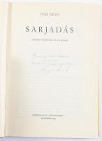 Féja Géza: Sarjadás. Sárközi élmények és utazások. DEDIKÁLT! Bp., 1963, Szépirodalmi. Félvászon kötés, kissé kopottas állapotban.