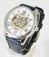 Paterson automata karóra, látható szerkezettel, bőr szíjjal, működő, jó állapotban d: 40 mm