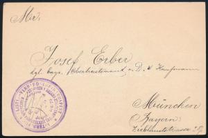 1904 A Nemzetközi Bélyeggyűjtő Szövetség dekoratív tagsági kártyája az 1905 évre