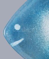 Olasz hal alakú üveg kínáló, felirattal, jelzett, hibátlan, 20x38 cm