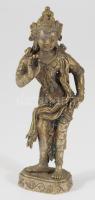 Krisna Bodhisattva utazó oltár bronz szobor 8 cm / Vintage bronz buddhist figurine