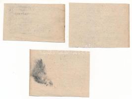 1849. 2kr + 6kr + 10kr "Bem" erdélyi szükségpénzek eredeti nyomólemezzel készült hamisítvá...