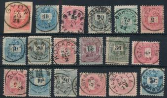 18 db Krajcáros bélyeg szép / olvasható bélyegzésekkel