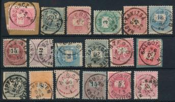 18 db Krajcáros bélyeg szép / olvasható bélyegzésekkel