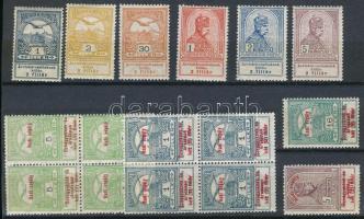 1913-1914 Árvíz 6 db bélyeg + Hadisegély 10 db bélyeg (**53.450)