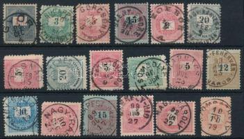 18 db Krajcáros bélyeg szép / olvasható bélyegzésekkel