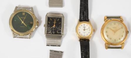 Zacskónyi vegyes óra és alkatrész tétel, közte Molnija zsebóra