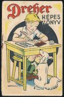 cca 1939 Dreher édesség és csokoládé reklám: képeskönyv, hónapokra szóló színes illusztrációkkal, versikékkel, 14 p. 12 cm