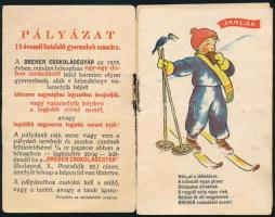 cca 1939 Dreher édesség és csokoládé reklám: képeskönyv, hónapokra szóló színes illusztrációkkal, ve...