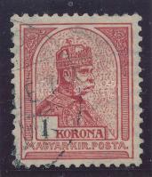 1900 Turul 1K E fogazással, "c" vízjel állású szépen látható számvízjellel