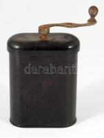 II. világháborús német "Tramp" kávédaráló, bakelit, tekerővel, m. 11 cm