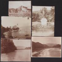ca 1916 Isonzo, Miramare, Doberdó 5 db feliratozott fotó 11x8 cm