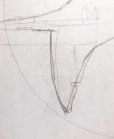 Rác András (1926-2013): Mozaikterv. Szén, papír, jelzés nélkül. Proveniencia: A művész hagyatéka. 58...