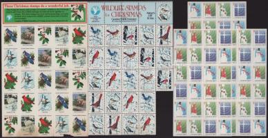 Wildlife karácsonyi levélzárók ívekben és ívdarabokban