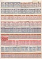 1915 Hadisegély (II.) 210 db bélyeg (16 klf értékből) kétoldalas A4-es berakólapon (98.900)