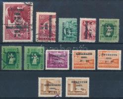 1954-1960 Meghatalmazás-érvényes bélyegek: 1 összefüggő pár + 11 db bélyeg