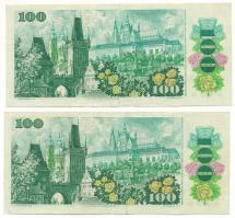 Csehszlovákia 1989. 100K (2x) sorszámkövetők T:F szép papír
Czechoslovakia 1989. 100 Korun (2x) con...
