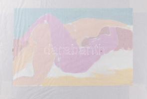 Olvashatatlan jelzéssel: Női és férfi akt (erotikus rajz). Vegyes technika, papír, üvegezett fakeretben, 30×40 cm