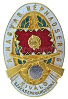 1970 k. "A Magyar Néphadsereg - Kiváló Szakaszparancsnoka" aranyozott, zománcozott jelvény (48x31mm) T:AU