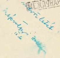 1958 Szépvölgyi Zoltán (1921-2006): a Fővárosi Tanács Végrehajtó Bizottságának elnöke Budapest fejlesztője autográf képeslapja Vályi Péter, később rejtélyes körülmények között elhunyt tervhivatali elnökhelyettesnek