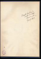 Marconnay Tibor: Az idők kertje. Bp., 1938, Kivonulás. DEDIKÁLT Passuth Lászlónak! Egészvászon kötés...