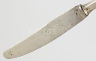 Egy személyes keresztelő evőeszköz készlet, dianás, jelzett, mesterjegyes nettó 80 g + ezüst nyelű k...