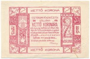 1919. Esztergom 1919. június 10. 2K "Esztergomi Pénzintézetek Utalványa" T:VF hajtatlan, p...