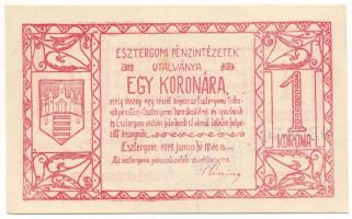 1919. Esztergom 1919. június 10. 1K "Esztergomi Pénzintézetek Utalványa" T:AU
Adamo EST-1...