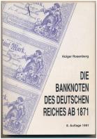 Die Banknoten des Deutschen Reiches ab 1871 (A Német Birodalom bankjegyei 1871-től). 8. kiadás. Hamburg, 1991. Német nyelvű könyv, használt állapotban.