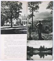 cca 1939-1944 Radvány Kastélyszálló. Felvidéki kihajtható utazási prospektus. Bp., Pallas-ny., feket...
