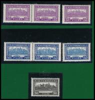 1926 Pengő-fillér (I.) 3 db 32f + 3 db 40f + 1 db 50f (23.000)